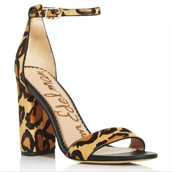 Sam Edelman Women's Yaro Animal-Print High-Heel Sandals Size 8.5 - Picture 1 of 8